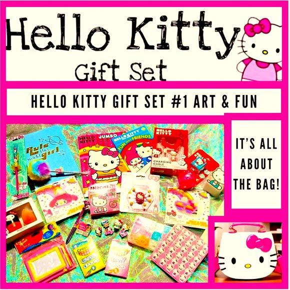 NEW: KID PACK - Over 200 ITEMS Hello Kitty THEMED GIFT SET - Picture 1 of 15